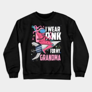 Breast Cancer Awareness, I wear pink for my Grandma, i wear pink for my grandma toddler Crewneck Sweatshirt